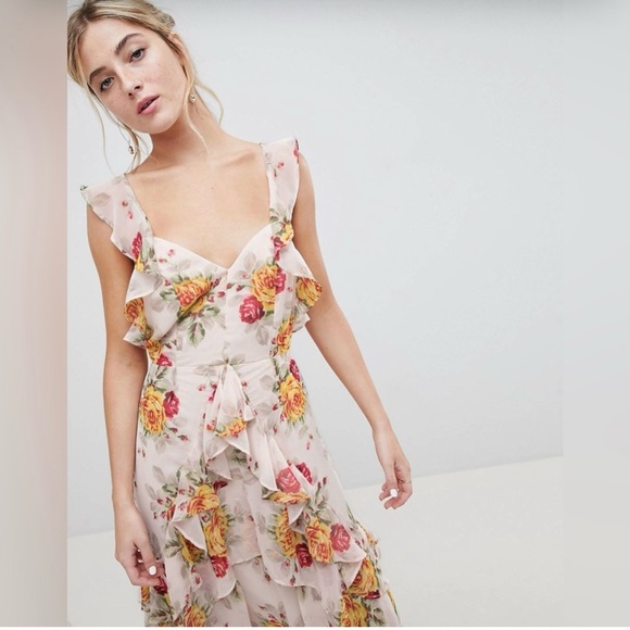 ASOS Design Ruffle High Low Dress - Picture 3 of 7